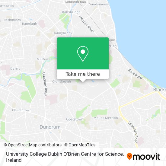 University College Dublin O'Brien Centre for Science map