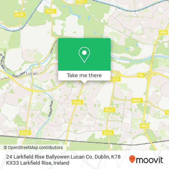 24 Larkfield Rise Ballyowen Lucan Co. Dublin, K78 KX33 Larkfield Rise map