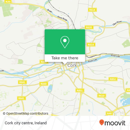 Cork city centre map