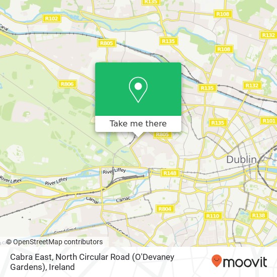 Cabra East, North Circular Road (O'Devaney Gardens) map