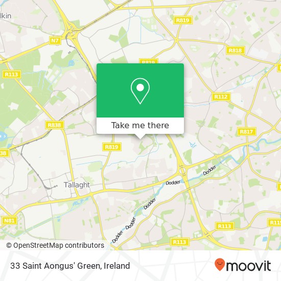 33 Saint Aongus' Green map