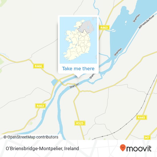 O'Briensbridge-Montpelier map