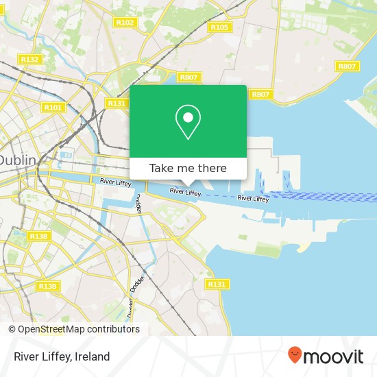 River Liffey map