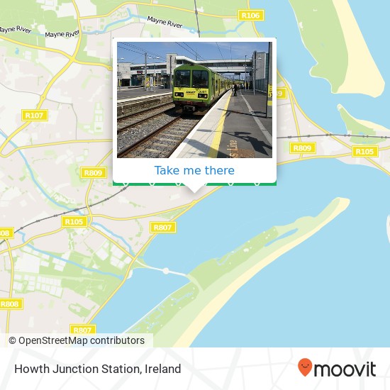Howth Junction Station map