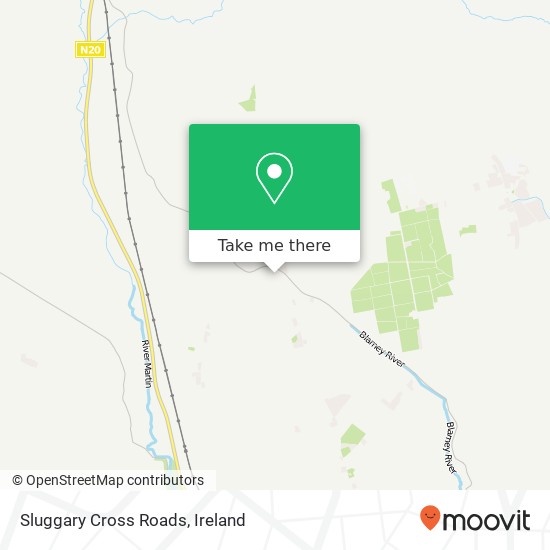 Sluggary Cross Roads map