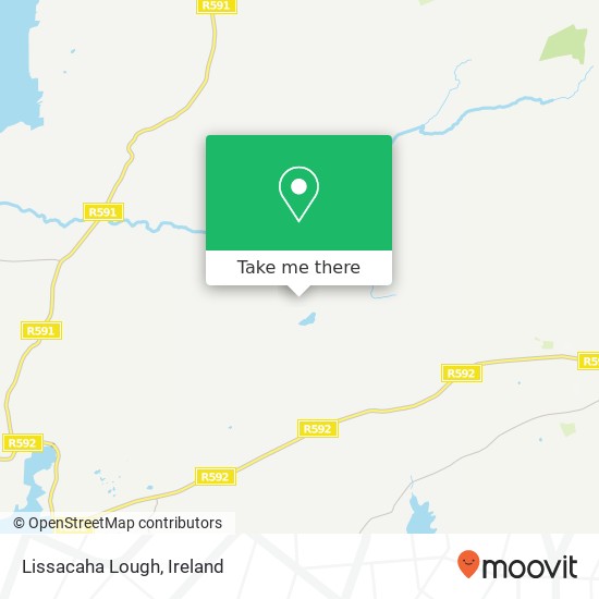Lissacaha Lough map
