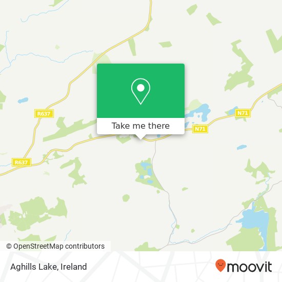 Aghills Lake map