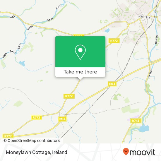 Moneylawn Cottage map