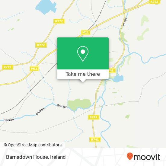 Barnadown House map