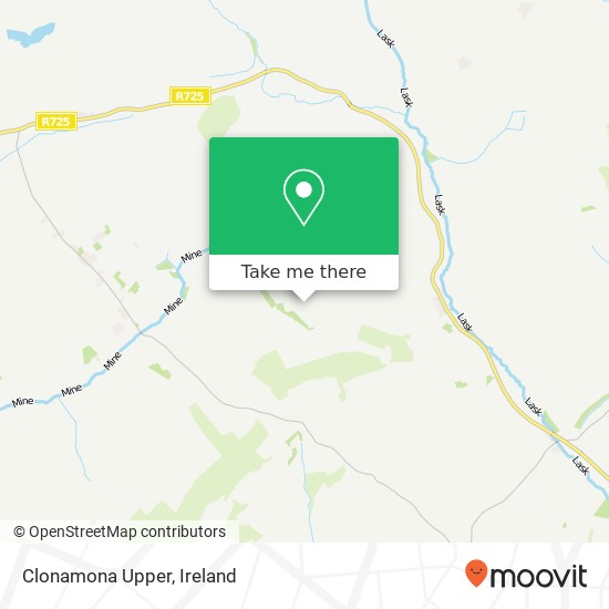 Clonamona Upper map