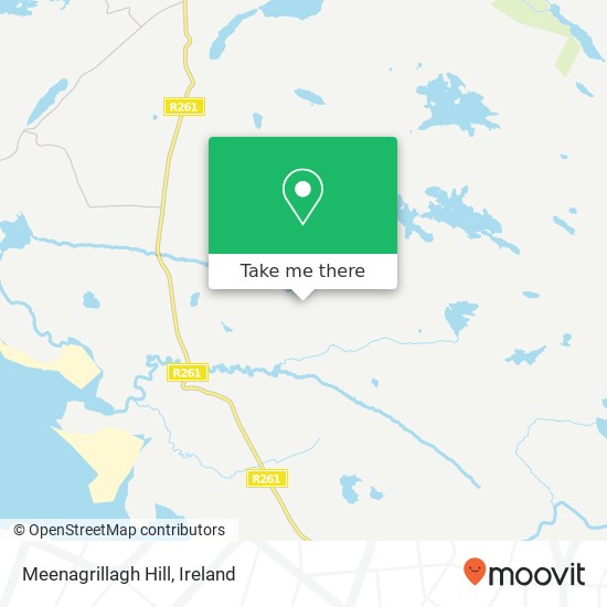 Meenagrillagh Hill map