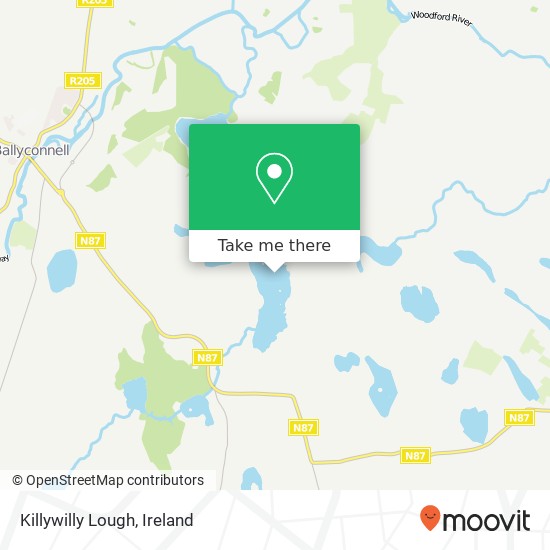 Killywilly Lough map