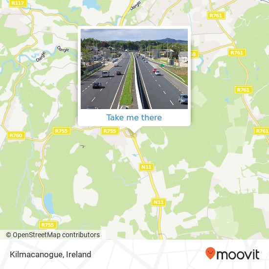 Kilmacanogue map