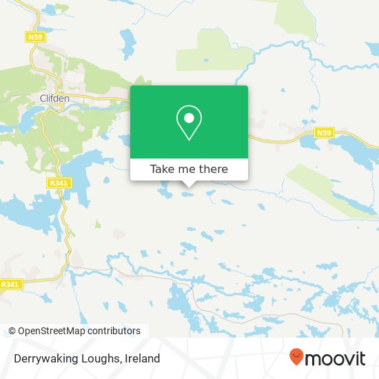 Derrywaking Loughs map