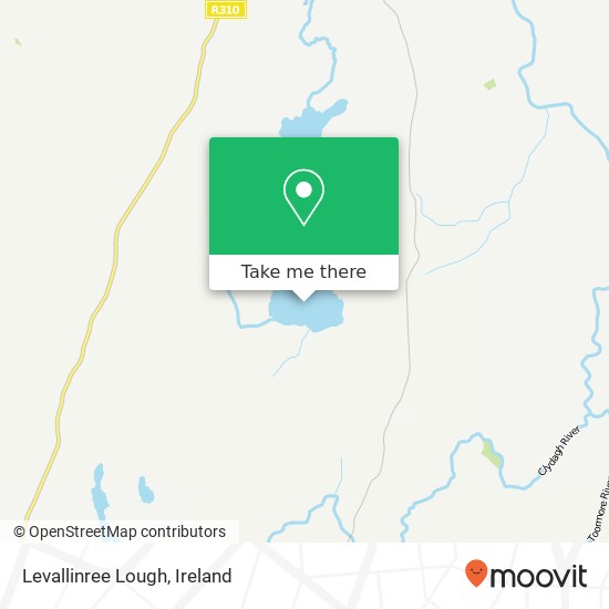 Levallinree Lough map