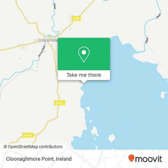 Cloonaghmore Point map