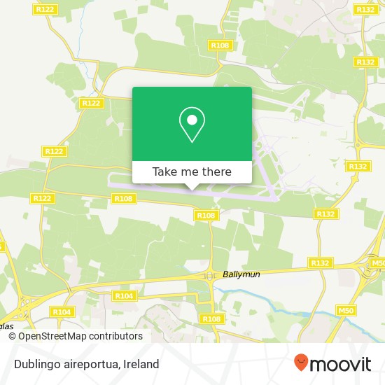 Dublingo aireportua map