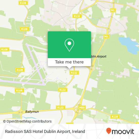 Radisson SAS Hotel Dublin Airport map