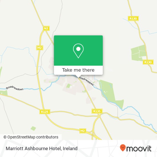 Marriott Ashbourne Hotel map