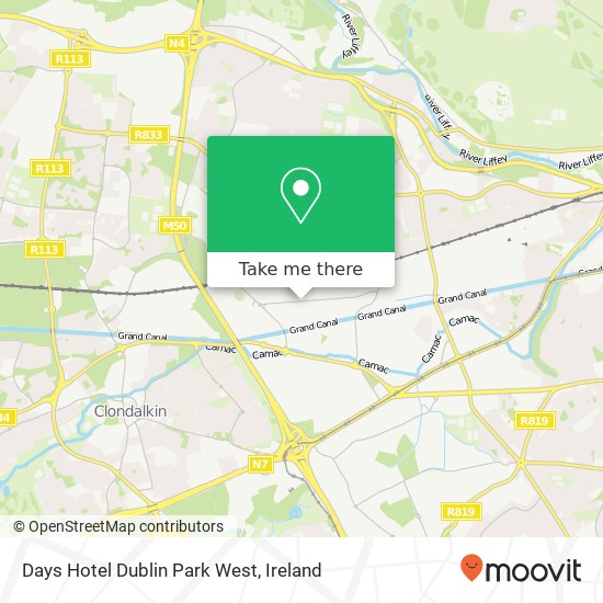 Days Hotel Dublin Park West map