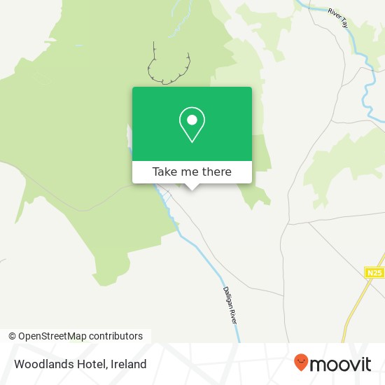 Woodlands Hotel map