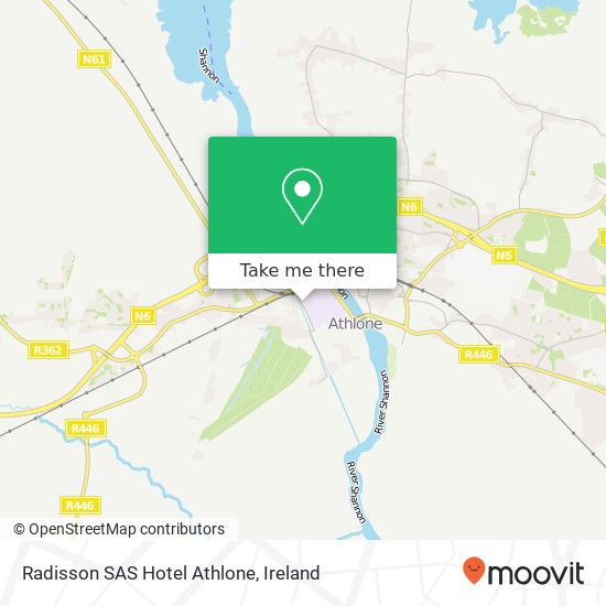 Radisson SAS Hotel Athlone map