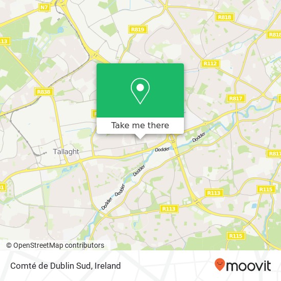 Comté de Dublin Sud map