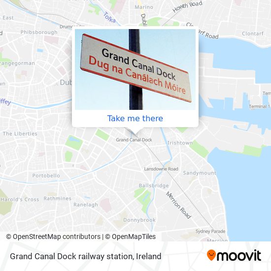 Grand Canal Dock railway station map