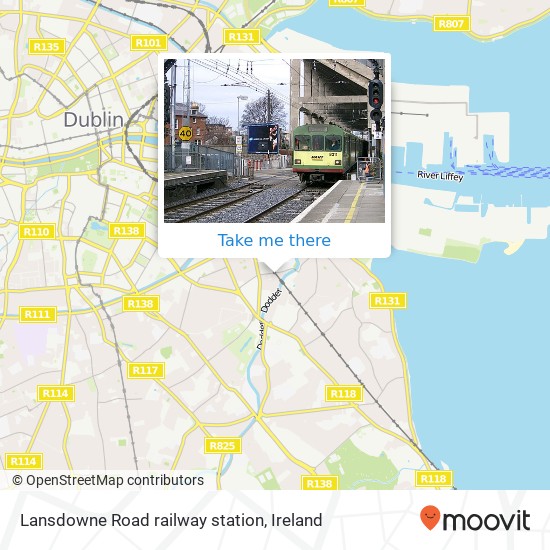 Lansdowne Road railway station map