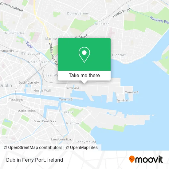Dublin Ferry Port map