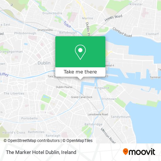 The Marker Hotel Dublin map