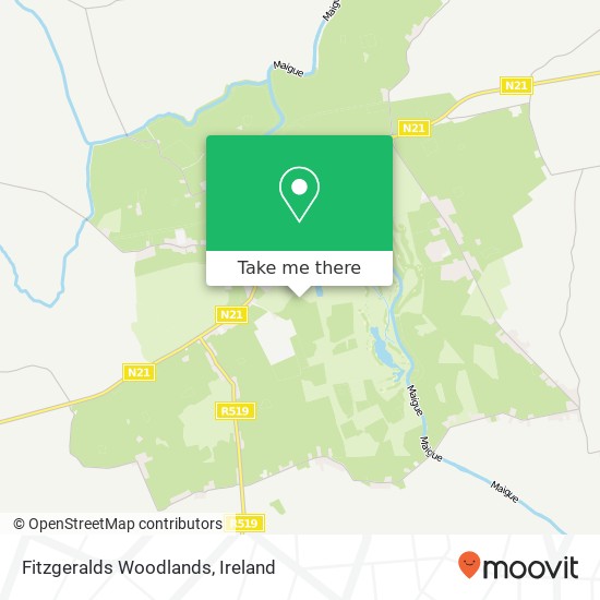 Fitzgeralds Woodlands map