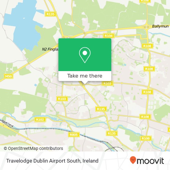 Travelodge Dublin Airport South map