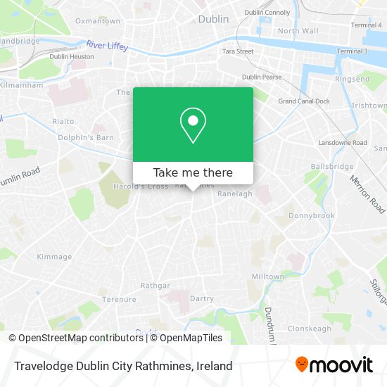 Travelodge Dublin City Rathmines map