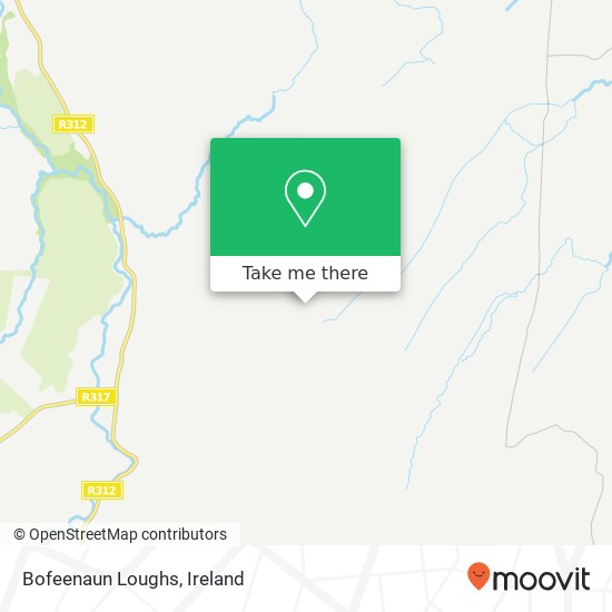 Bofeenaun Loughs map