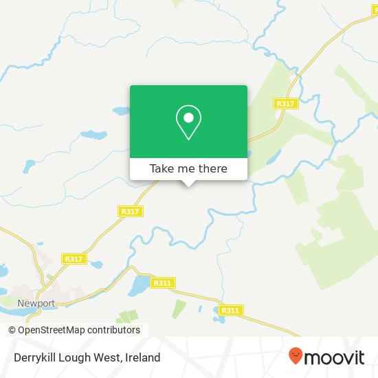 Derrykill Lough West map