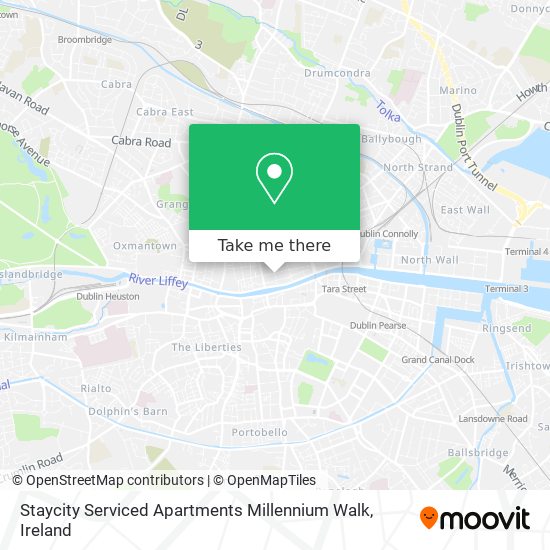 Staycity Serviced Apartments Millennium Walk map
