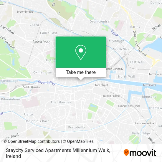 Staycity Serviced Apartments Millennium Walk map