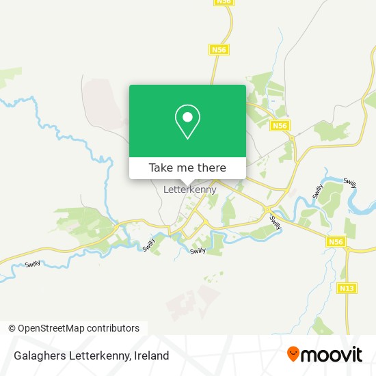Galaghers Letterkenny map