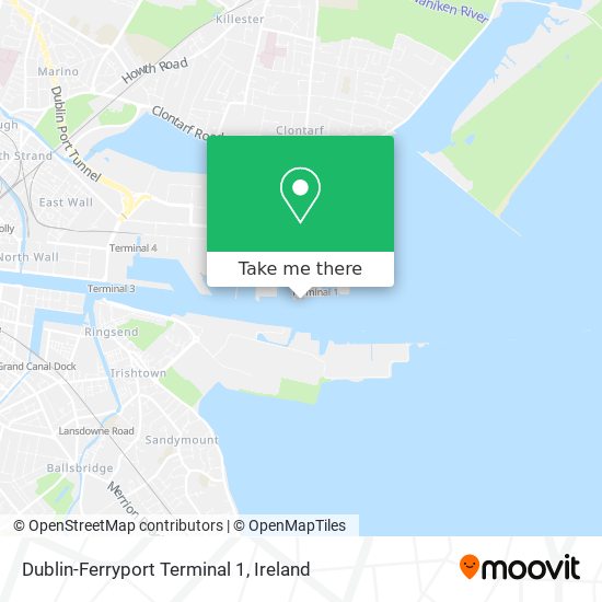 Dublin-Ferryport Terminal 1 map