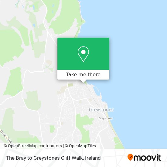 The Bray to Greystones Cliff Walk map