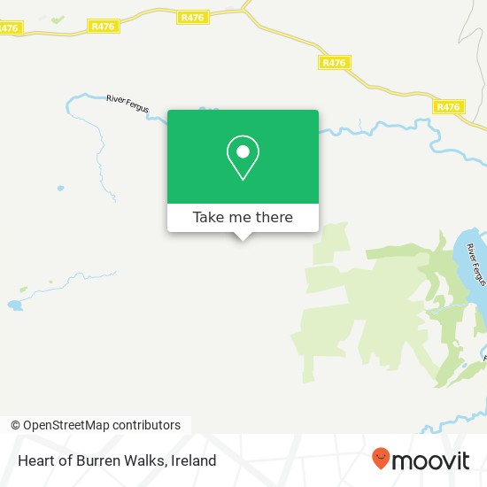 Heart of Burren Walks map