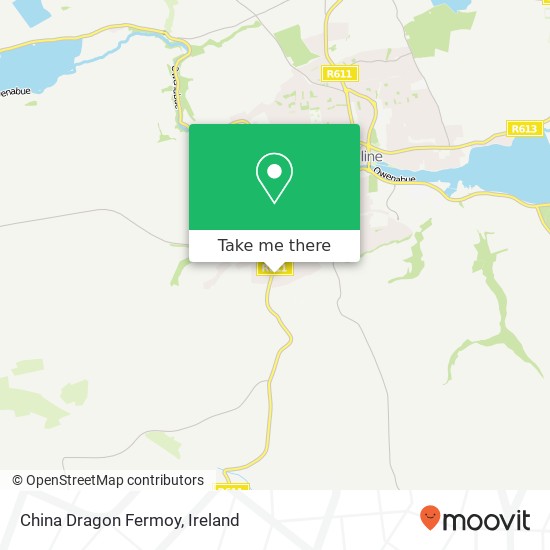 China Dragon Fermoy, Castle Heights Kilmoney P43 TR23 map