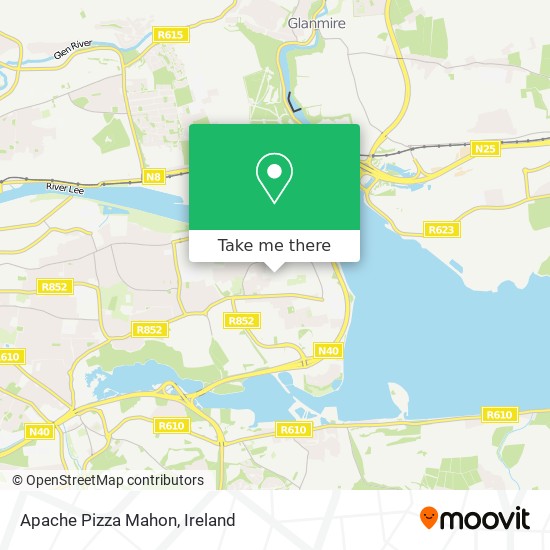 Apache Pizza Mahon map