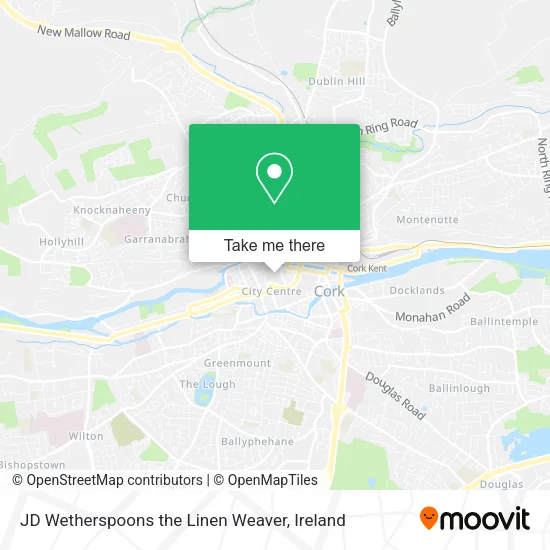 JD Wetherspoons the Linen Weaver map