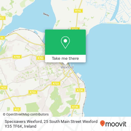 Specsavers Wexford, 25 South Main Street Wexford Y35 TF6K map