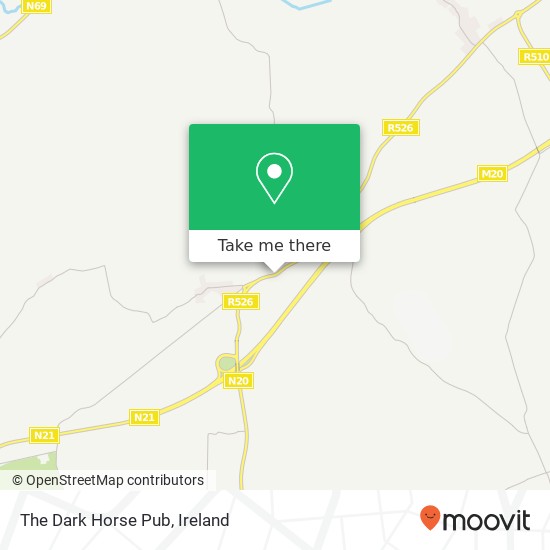 The Dark Horse Pub, Main Street Patrickswell map