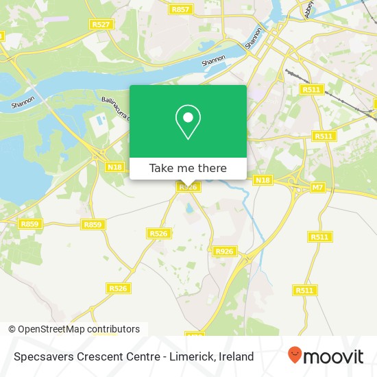 Specsavers Crescent Centre - Limerick, Dooradoyle plan