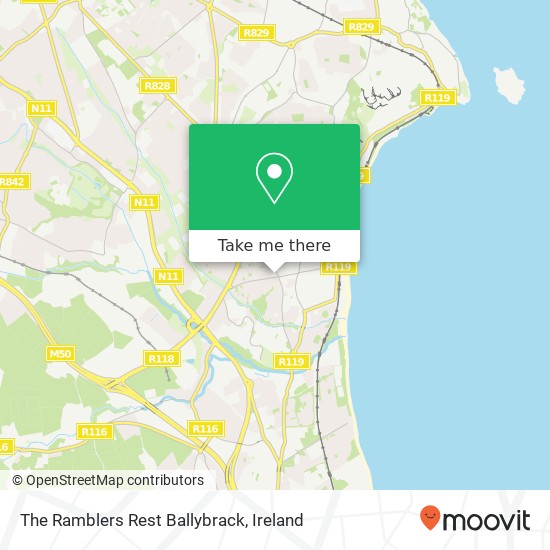 The Ramblers Rest Ballybrack map