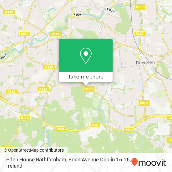 Eden House Rathfarnham, Eden Avenue Dublin 16 16 map